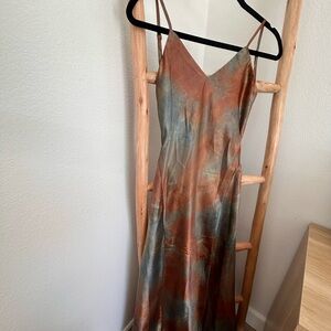 Elegant Multicolor Spaghetti Strap Dress